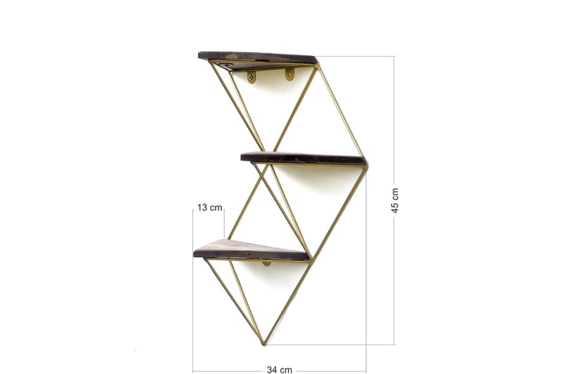 Vegghylle Urgby 34x45 cm - Brun - Oppbevaring - Hylle - Vegghylle