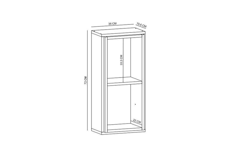 Vegghylle Urgby 35x72 cm - Antrasitt - Oppbevaring - Hylle - Vegghylle