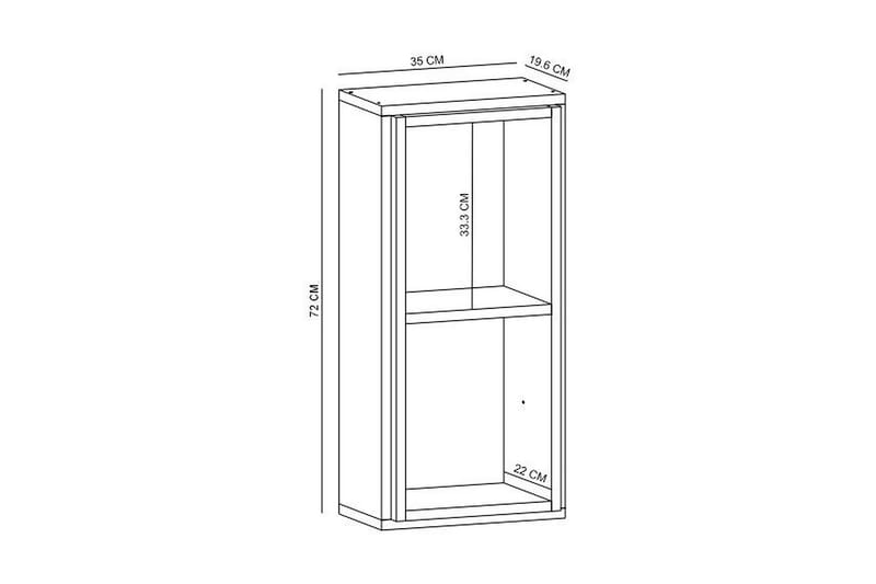 Vegghylle Urgby 35x72 cm - Blå - Oppbevaring - Hylle - Vegghylle