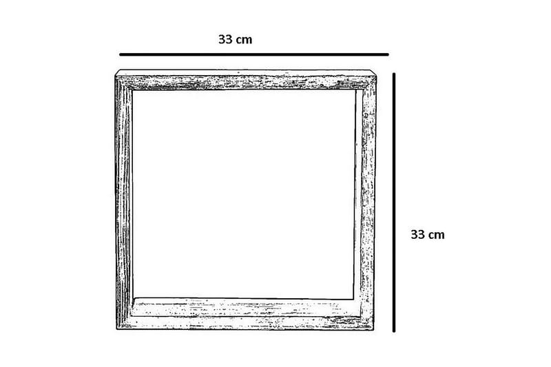 Vegghylle Zakkum 33x33 cm - Brun - Oppbevaring - Hylle - Vegghylle