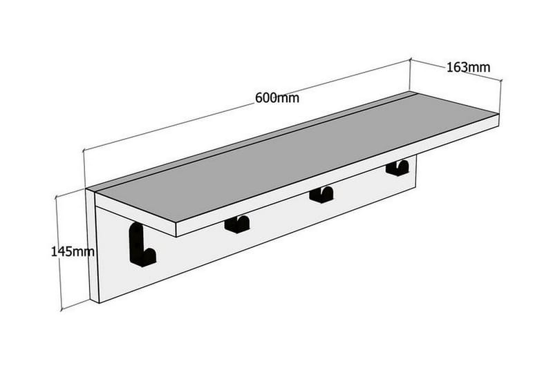 Vegghylle Portbury 15 cm - Blå - Oppbevaring - Hylle - Vegghylle