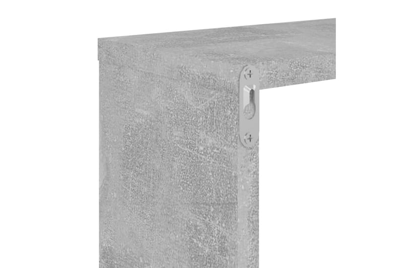 Vegghyller 2 stk betonggrå 100x15x20 cm sponplate - Grå - Oppbevaring - Hylle - Vegghylle