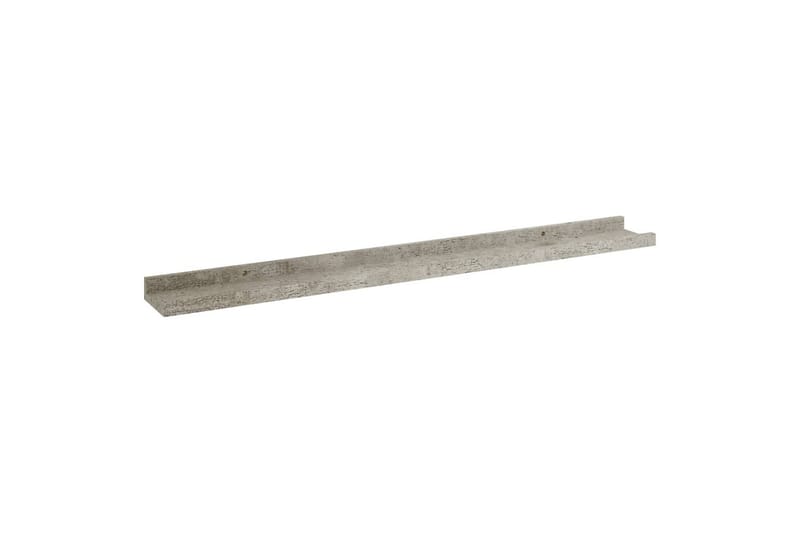 Vegghyller 2 stk betonggrå 80x9x3 cm - Grå - Oppbevaring - Hylle - Vegghylle