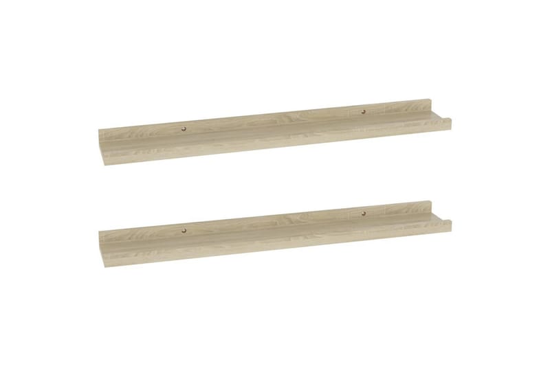 Vegghyller 2 stk sonoma eik 60x9x3 cm - Brun - Oppbevaring - Hylle - Vegghylle