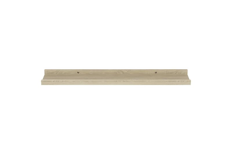 Vegghyller 2 stk sonoma eik 60x9x3 cm - Brun - Oppbevaring - Hylle - Vegghylle