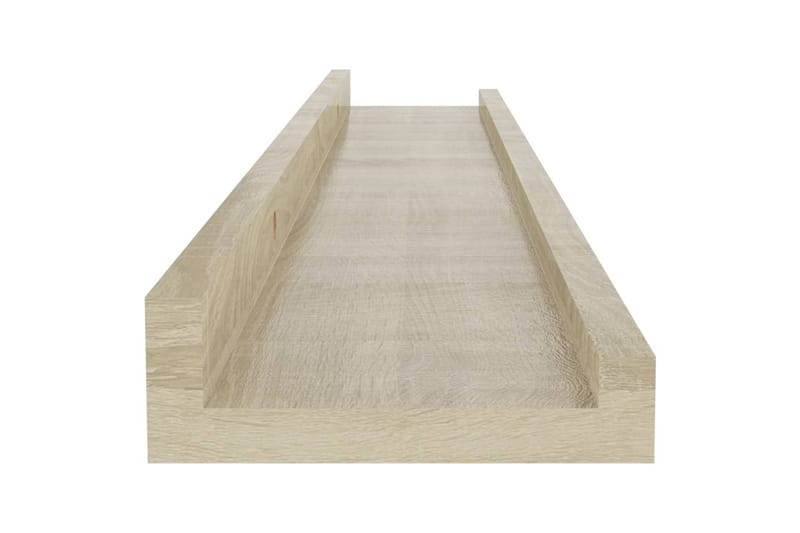 Vegghyller 2 stk sonoma eik 60x9x3 cm - Brun - Oppbevaring - Hylle - Vegghylle