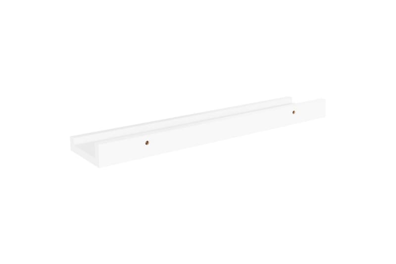 Vegghyller 4 stk hvit 40x9x3 cm - Hvit - Oppbevaring - Hylle - Vegghylle