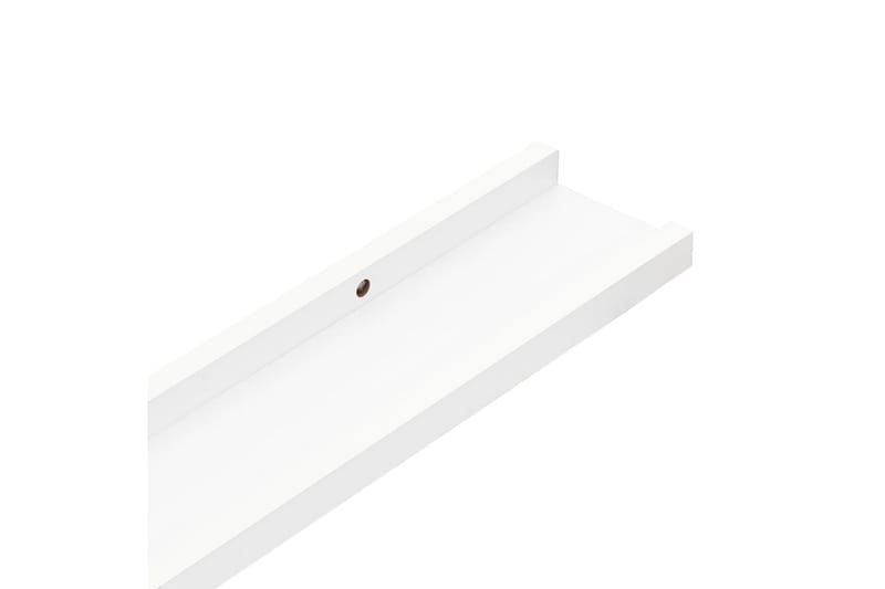 Vegghyller 4 stk hvit 40x9x3 cm - Hvit - Oppbevaring - Hylle - Vegghylle