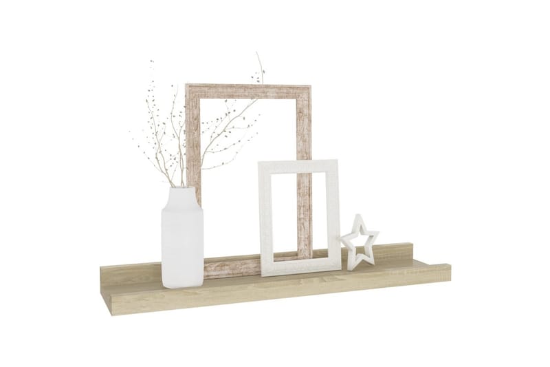 Vegghyller 4 stk sonoma eik 40x9x3 cm - Brun - Oppbevaring - Hylle - Vegghylle