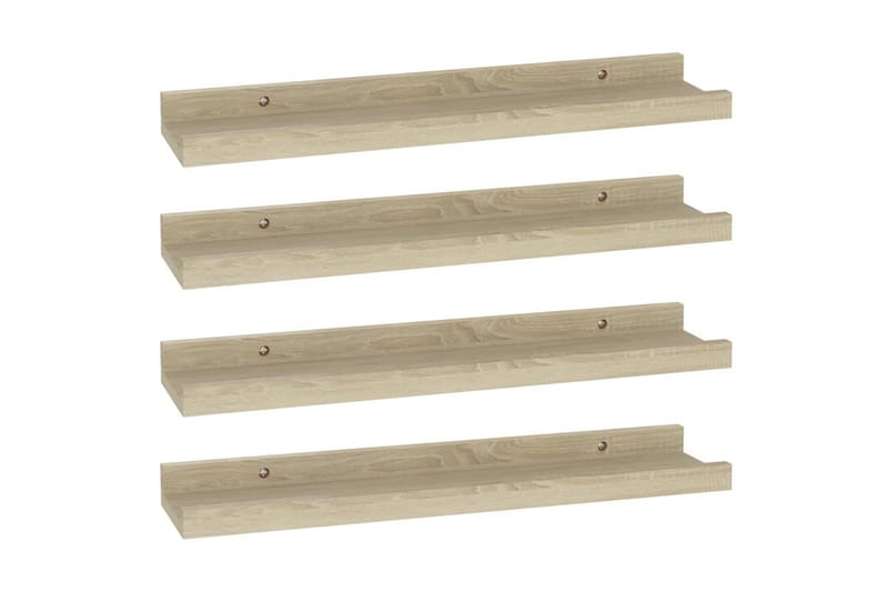 Vegghyller 4 stk sonoma eik 40x9x3 cm - Brun - Oppbevaring - Hylle - Vegghylle