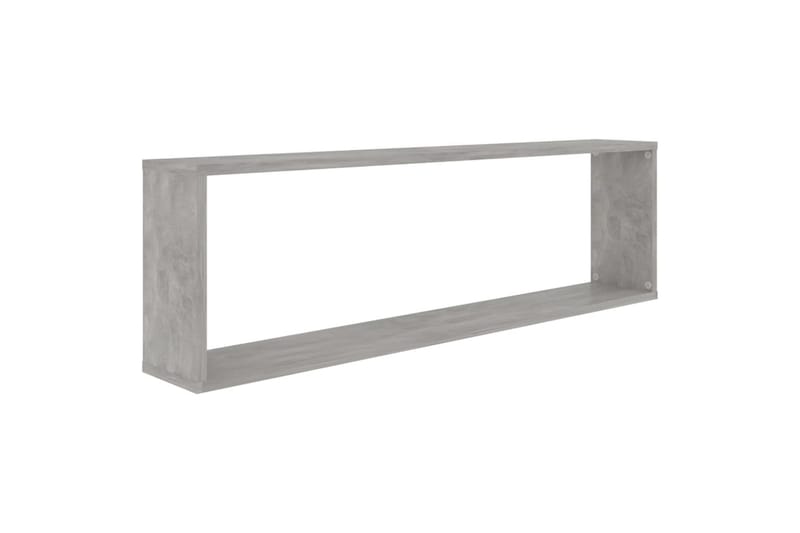 Vegghyller kubeformet 4 stk betonggrå 100x15x30 cm sponplate - Grå - Oppbevaring - Hylle - Vegghylle