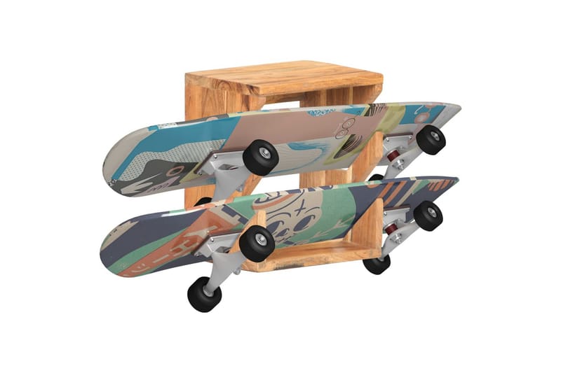 Veggmontert skateboardstativ 25x20x30 cm heltre akasie - Oppbevaring - Hylle - Vegghylle