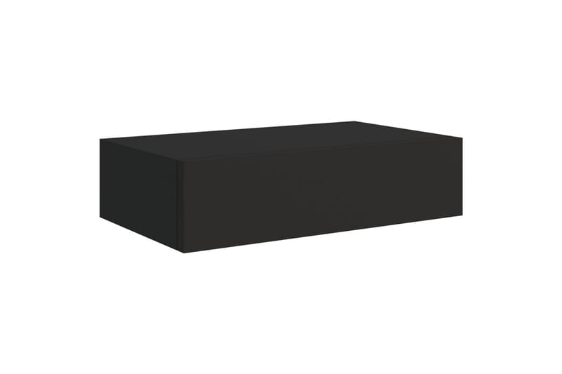 Veggmontert skuffehylle svart 40x23,5x10 cm MDF - Svart - Oppbevaring - Hylle - Vegghylle