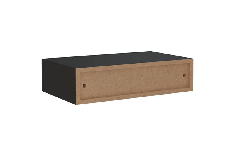 Veggmontert skuffehylle svart 40x23,5x10 cm MDF - Svart - Oppbevaring - Hylle - Vegghylle