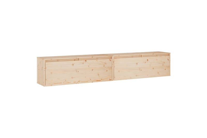 Veggskap 2 stk 100x30x35 cm heltre furu - Brun - Oppbevaring - Hylle - Vegghylle