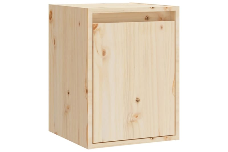 Veggskap 2 stk 30x30x40 cm heltre furu - Brun - Oppbevaring - Hylle - Vegghylle