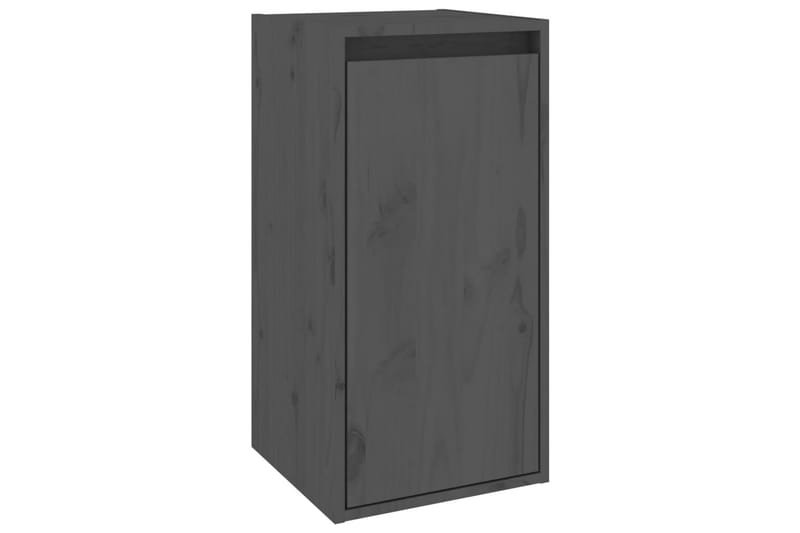 Veggskap 2 stk grå 30x30x60 cm heltre furu - Grå - Oppbevaring - Hylle - Vegghylle