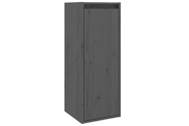 Veggskap 2 stk grå 30x30x80 cm heltre furu - Grå - Oppbevaring - Hylle - Vegghylle