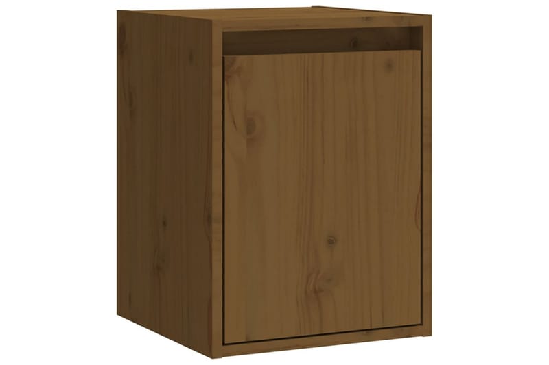 Veggskap 2 stk honningbrun 30x30x40 cm heltre furu - Brun - Oppbevaring - Hylle - Vegghylle