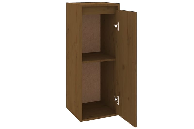 Veggskap 2 stk honningbrun 30x30x80 cm heltre furu - Brun - Oppbevaring - Hylle - Vegghylle