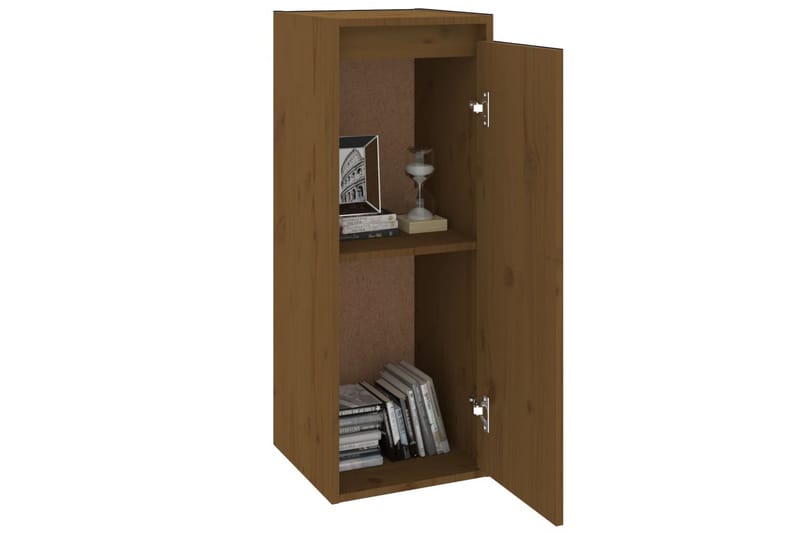 Veggskap 2 stk honningbrun 30x30x80 cm heltre furu - Brun - Oppbevaring - Hylle - Vegghylle