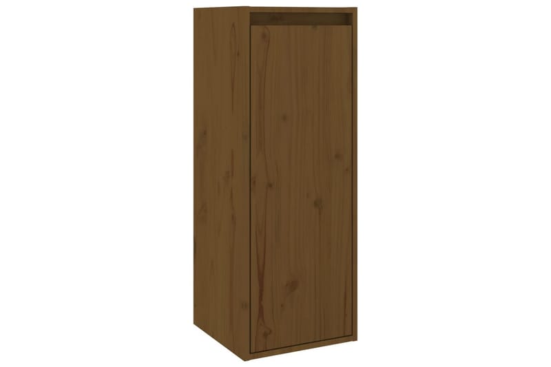 Veggskap 2 stk honningbrun 30x30x80 cm heltre furu - Brun - Oppbevaring - Hylle - Vegghylle