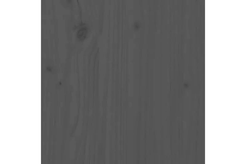 Veggskap grå 100x30x35 cm heltre furu - Grå - Vegghylle - Vegghengt oppbevaring
