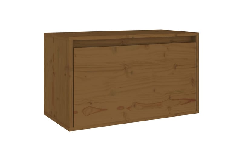 Veggskap honningbrun 60x30x35 cm heltre furu - Brun - Oppbevaring - Hylle - Vegghylle