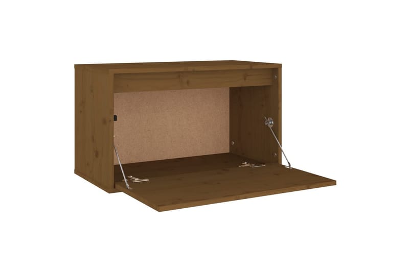 Veggskap honningbrun 60x30x35 cm heltre furu - Brun - Oppbevaring - Hylle - Vegghylle