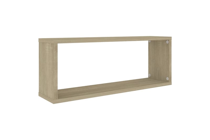 Vegghyller kubeformet 2 stk sonoma eik 60x15x23 cm sponplate - Brun - Oppbevaring - Hylle - Vegghylle