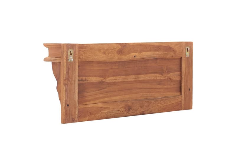 Veggmontert garderobepanel 80x16,5x35 cm heltre teak - Brun - Oppbevaring - Hylle - Hattehylle