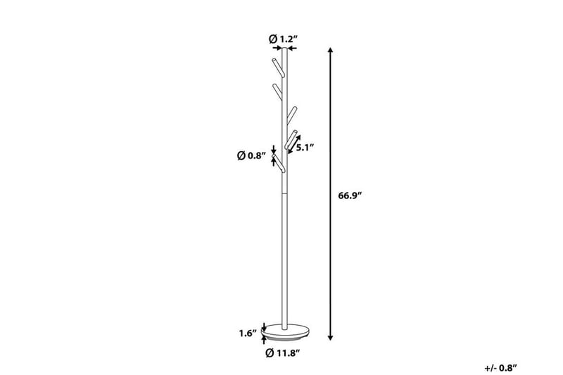 Klesstativ Albin 170 cm - Svart - Oppbevaring - Kles oppbevaring - Kleshengere & knaggrekker - Stumtjenere