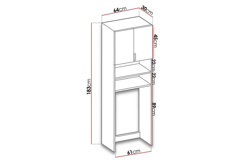 TV-benk Casinia 65x30x183 cm - Oppbevaring - Oppbevaring til baderom