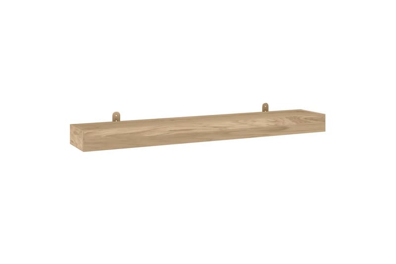 beBasic Vegghyller 2 stk 110x15x6 cm heltre teak - Brun - Oppbevaring - Hylle - Vegghylle