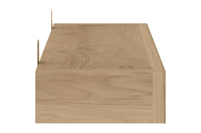 beBasic Vegghyller 2 stk 110x15x6 cm heltre teak - Brun - Oppbevaring - Hylle - Vegghylle