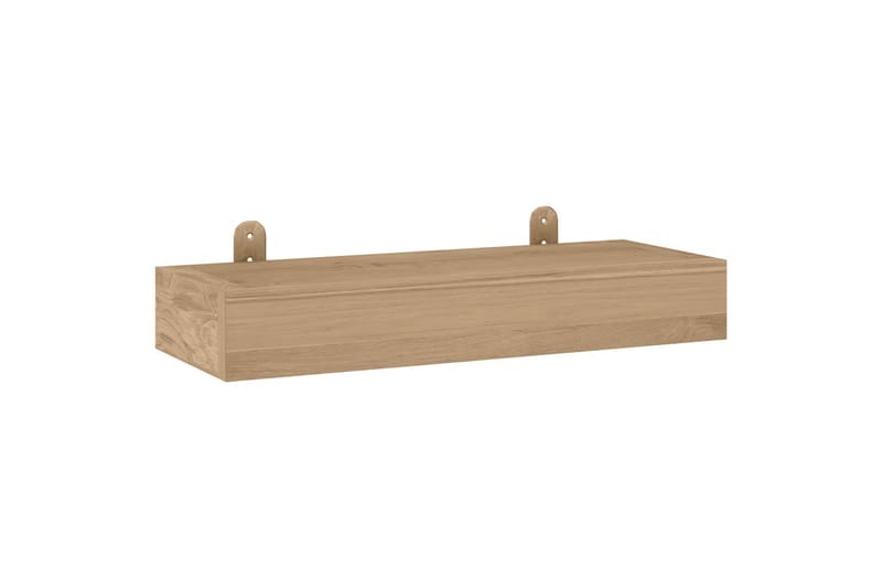 beBasic Vegghyller 2 stk 40x15x6 cm heltre teak - Brun - Oppbevaring - Hylle - Vegghylle