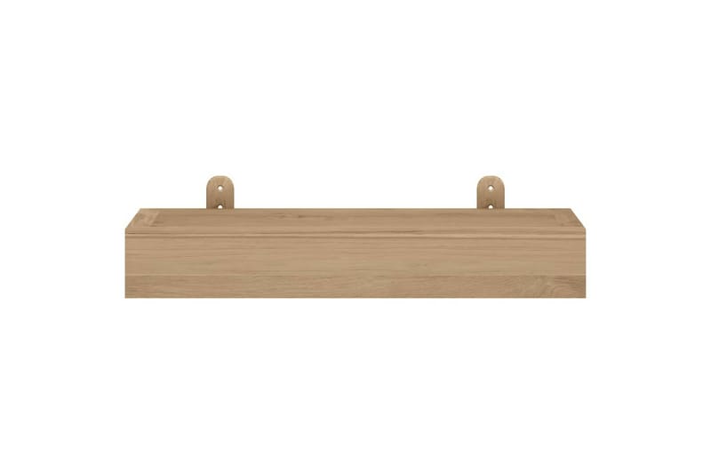 beBasic Vegghyller 2 stk 40x15x6 cm heltre teak - Brun - Oppbevaring - Hylle - Vegghylle