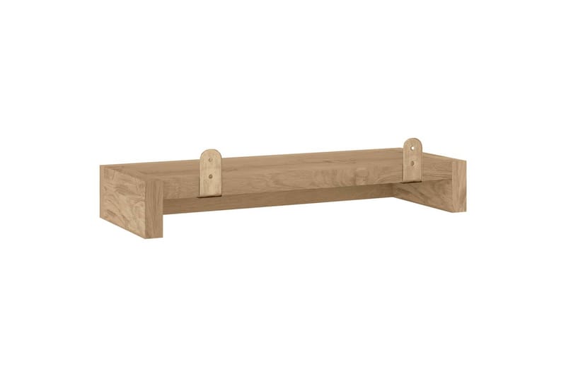 beBasic Vegghyller 2 stk 40x15x6 cm heltre teak - Brun - Oppbevaring - Hylle - Vegghylle