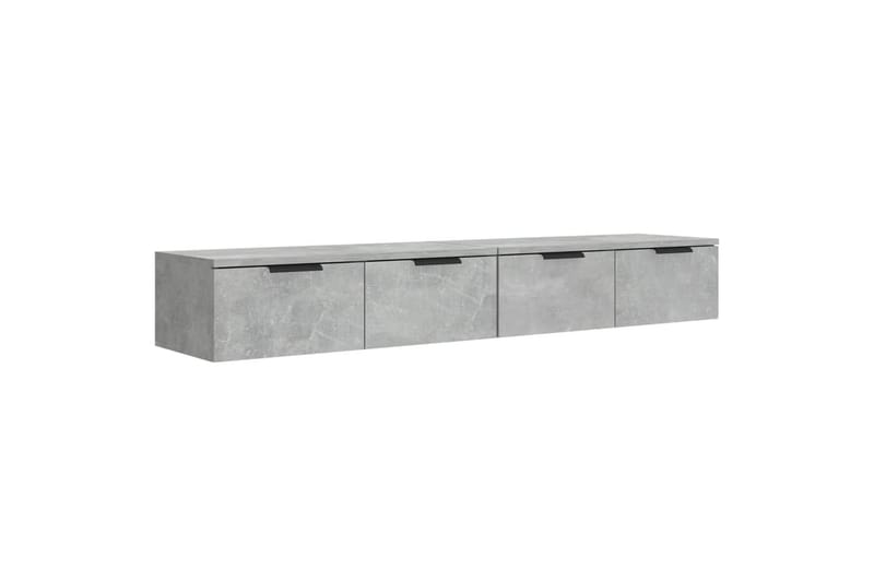 beBasic Veggskap 2 stk betonggrå 68x30x20 cm konstruert tre - GrÃ¥ - Oppbevaring - Hylle - Vegghylle