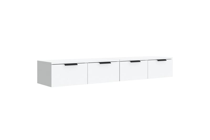 beBasic Veggskap 2 stk hvit 68x30x20 cm konstruert tre - Hvit - Oppbevaring - Hylle - Vegghylle