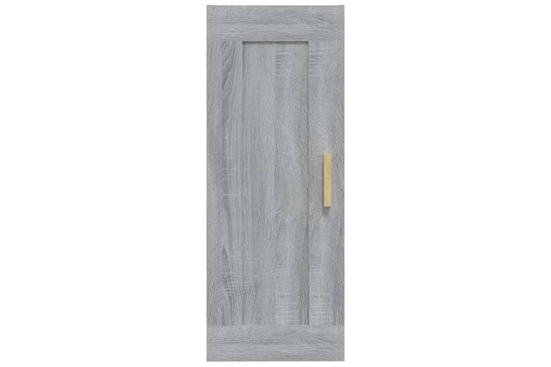 beBasic Veggskap grå sonoma 35x34x90 cm konstruert tre - GrÃ¥ - Oppbevaring - Hylle - Vegghylle