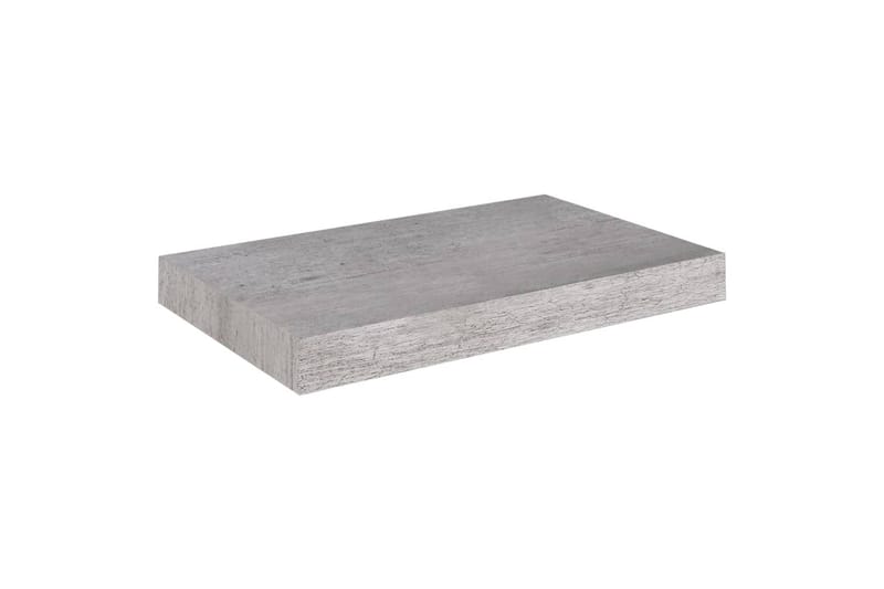 Flytende vegghylle betonggrå 40x23x3,8 cm MDF - Grå - Oppbevaring - Hylle - Vegghylle