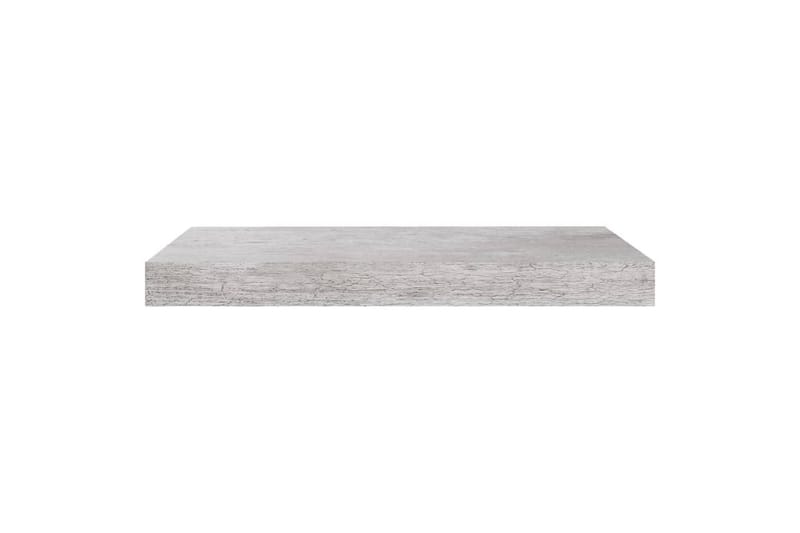 Flytende vegghylle betonggrå 50x23x3,8 cm MDF - Grå - Oppbevaring - Hylle - Vegghylle