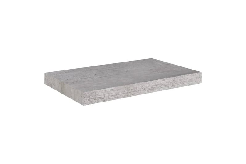 Flytende vegghylle betonggrå 50x23x3,8 cm MDF - Grå - Oppbevaring - Hylle - Vegghylle