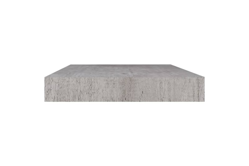 Flytende vegghyller 2 stk betonggrå 40x23x3,8 cm MDF - Grå - Oppbevaring - Hylle - Vegghylle