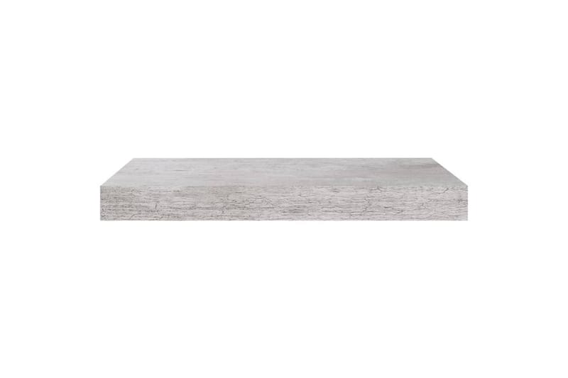 Flytende vegghyller 2 stk betonggrå 40x23x3,8 cm MDF - Grå - Oppbevaring - Hylle - Vegghylle