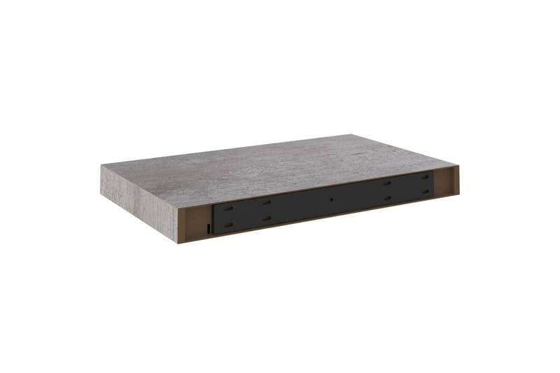 Flytende vegghyller 2 stk betonggrå 40x23x3,8 cm MDF - Grå - Oppbevaring - Hylle - Vegghylle