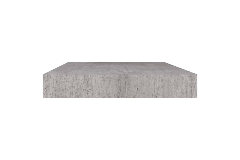 Flytende vegghyller 2 stk betonggrå 50x23x3,8 cm MDF - Grå - Oppbevaring - Hylle - Vegghylle