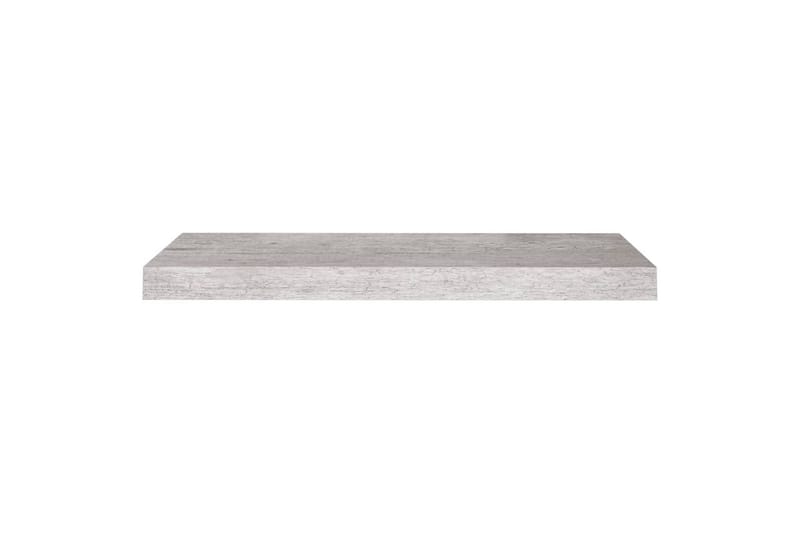 Flytende vegghyller 2 stk betonggrå 60x23,5x3,8 cm MDF - Grå - Oppbevaring - Hylle - Vegghylle