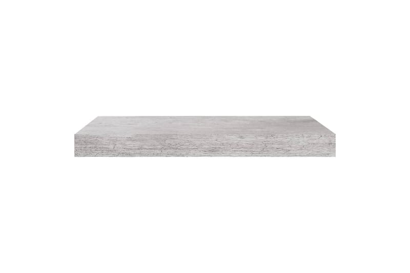 Flytende vegghyller 4 stk betonggrå 50x23x3,8 cm MDF - Grå - Oppbevaring - Hylle - Vegghylle